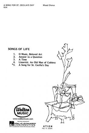 John Dryden_Theron Kirk, A Song for St. Cecilia's Day SATB a Cappella Chorpartitur
