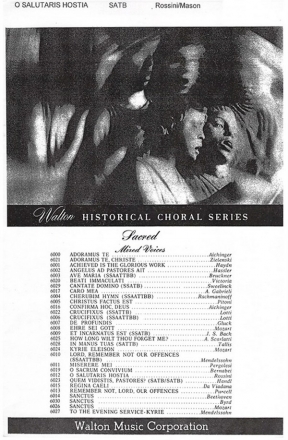 Gioachino Rossini, O Salutaris Hostia SATB Chorpartitur