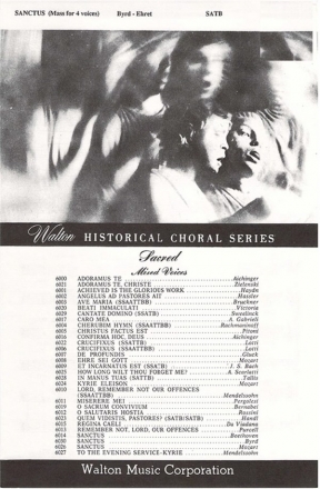 Sanctus SATB a Cappella Chorpartitur