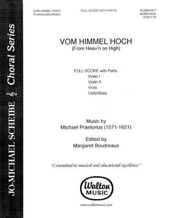 Michael Praetorius, Vom Himmel Hoch Instrumental Parts Stimmen-Set
