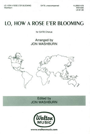 Michael Praetorius, Lo, How a Rose E'er Blooming SATB a Cappella Chorpartitur