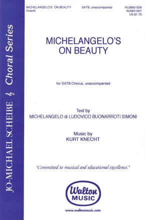Kurt Knecht, Michelangelo's on beauty SATB Chorpartitur