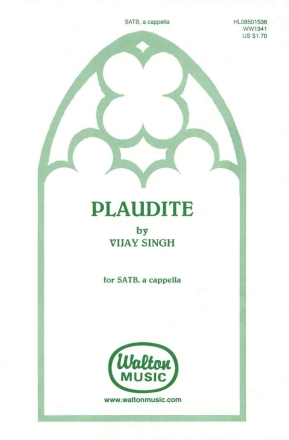 Vijay Singh, Plaudite SATB a Cappella Chorpartitur