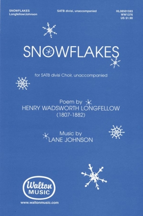 Lane Johnson, Snowflakes SATB a Cappella Chorpartitur