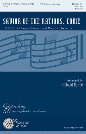 Traditional, Savior of the Nations, Come SATB Chorpartitur