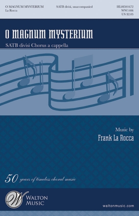 Frank La Rocca, O Magnum Mysterium SATB a Cappella Chorpartitur