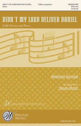 American Spiritual, Didn't my Lord deliver Daniel SAB Chorpartitur