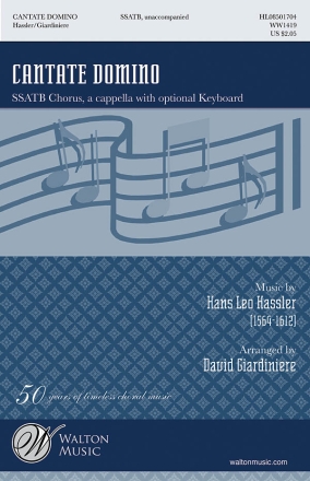 Hans Leo Hassler, Cantate Domino SSATB a Cappella Chorpartitur