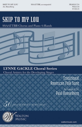 Traditional, Skip to My Lou SSAATTBB and Piano 4-Hands Chorpartitur