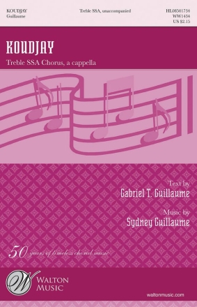 Sydney Guillaume, Koudjay SSA a Cappella Chorpartitur