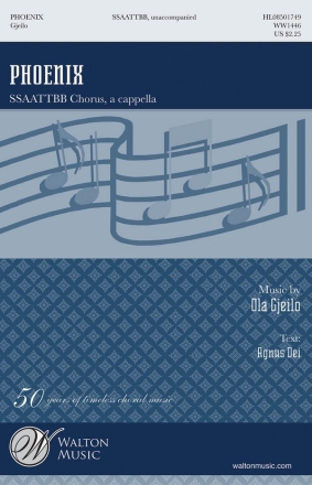 Phoenix (Agnues Dei) for mixed chorus (SSAATTBB) a cappella vocal score (la)