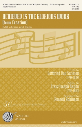 Franz Joseph Haydn, Achieved Is the Glorious Work SAB Chorpartitur