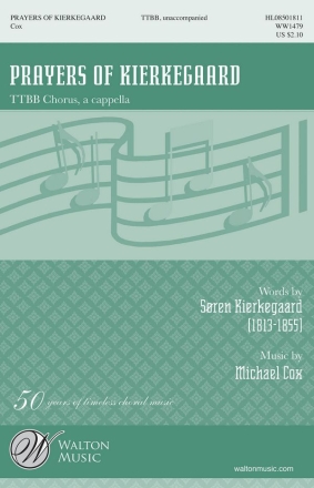 Michael Cox, Prayers of Kierkegaard TTBB a Cappella Chorpartitur