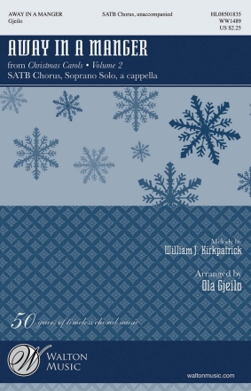 Away in a Manger for soprano, mixed chorus a cappella vocal score (en)