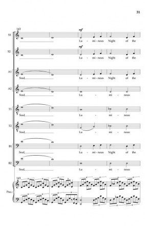 Ola Gjeilo, Luminous Night of the Soul Mixed Choir, String Quartet and Piano Partitur