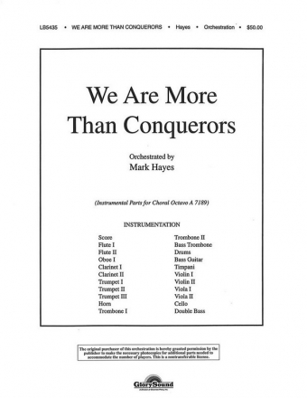 We Are More Than Conquerors for mixed choir and piano choral score