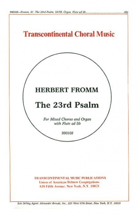 Herbert Fromm, The 23rd Psalm SATB Chorpartitur