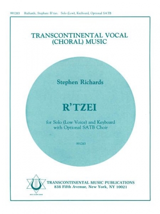 Stephen Richards, R'tzei Low SATB Chorpartitur