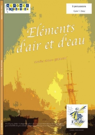 Didier Marc Garin, Elements D Air Et D Eau Guiro, Maracas, Bouteilles En Verre, Baguettes, Bouteille En Plastique Partitur + Stimmen