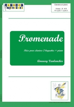 Amaury Vanlancker, Promenade Percussionensemble Partitur + Stimmen