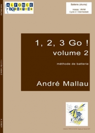 Andre Mallau, 1, 2, 3, GO ! Volume 2 Schlagzeug Buch