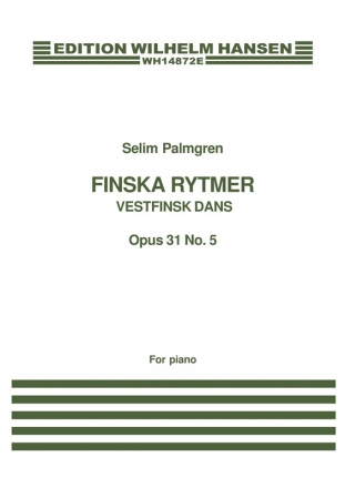 Selim Palmgren, Vestfinsk Dans (Finska Rytmer Op.31 No.5) Klavier Buch