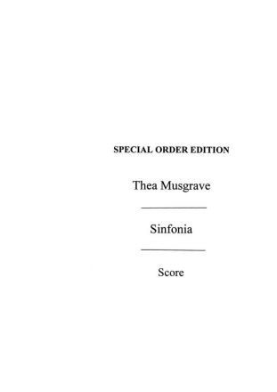 Thea Musgrave, Sinfonia Full Score Orchestra Partitur