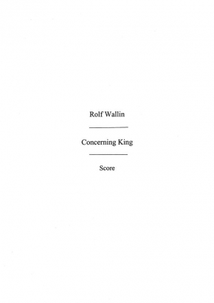 Rolf Wallin, Concerning King Streichquartett Partitur