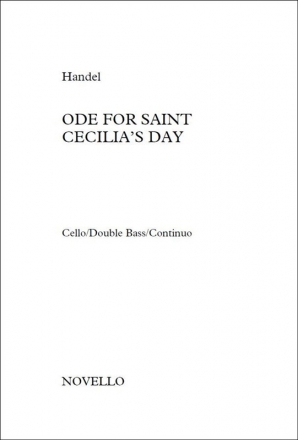 Georg Friedrich Hndel, Ode For Saint Cecilia's Day Cello, Double Bass and Basso Continuo Stimmen-Set