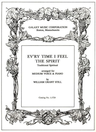 William Grant Still, Ev'ry Time I Feel the Spirit Medium Voice and Piano Buch