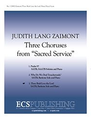Judith Lang Zaimont, Sacred Service: Thou Shalt Love the Lord Baritone Solo, SATB, SATB, Orchestra or Piano Stimme