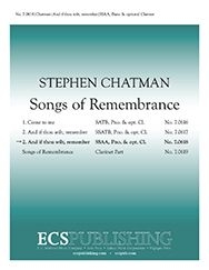 Stephen Chatman, Songs of Remembrance SSA[A], Piano and optional Clarinet Stimme