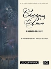 Richard Peaslee, Christmas Brass Brass Band, String Bass, Percussion and Guitar Partitur + Stimmen