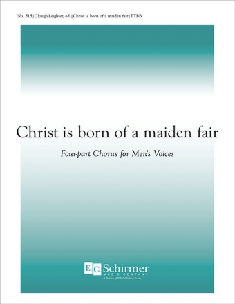 Christ Is Born of Maiden Fair TTBB a Cappella Stimme