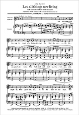 Katherine K. Davis, Let All Things Now Living Unison or Unison Women's Voices, Descant, Keyboard or Orch Stimme