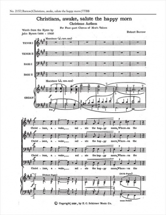 Robert G. Barrow, Christians Awake TTBB a Cappella Stimme