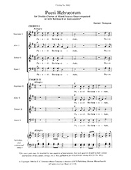 Randall Thompson, Pueri Hebraeorum SATB/SATB double choir Stimme