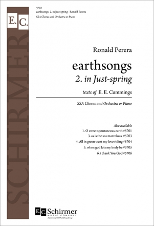 Ronald Perera, Earthsongs: No. 2 In Just-spring Soli, SSA , Piano or Orchestra Stimme
