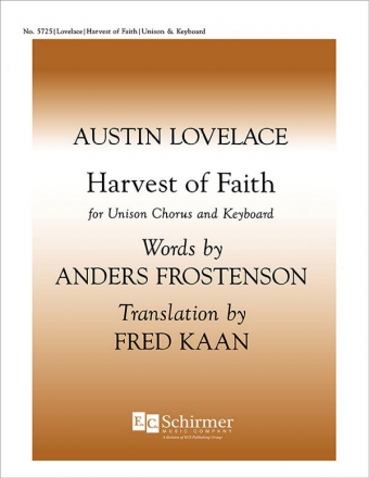 Austin C. Lovelace, Harvest of Faith Unison Voices, Keyboard [Organ or Piano] Stimme