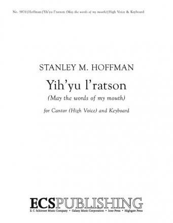Stanley M. Hoffman, Yih'yu l'ratson High Voice and Keyboard [Organ or Piano] Buch