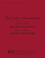 Daniel Pinkham, The Cask of Amontillado Opera in One Act Partitur