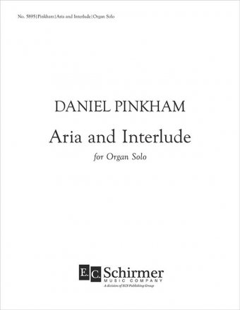 Daniel Pinkham, Aria and Interlude Orgel Buch