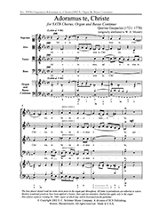 Quirino Gasparini, Adoramus te, Christe SATB and Basso Continuo Stimme