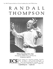 Choose Something Like a Star for male chorus (TTBB) and piano chorus score