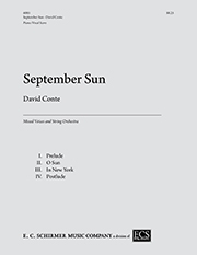 David Conte, September Sun SATB divisi, Orchestra or Piano Chorpartitur