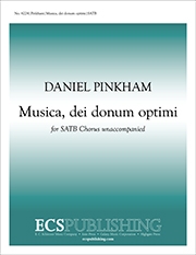Daniel Pinkham, Musica, dei donum optimi SATB a Cappella Stimme