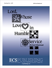 Richard Wienhorst, Lord, Whose Love in Humble Service SATB and Keyboard Stimme