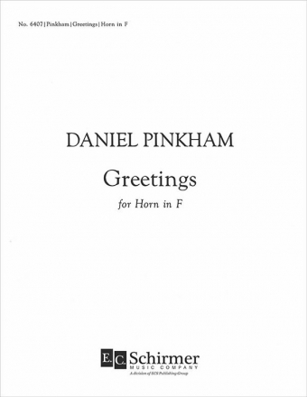 Daniel Pinkham, Greetings Horn Buch