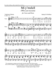 Stanley M. Hoffman, Mi y'maleil Solo Voice [High Voice/Medium Voice/Low Voice] and Piano Buch