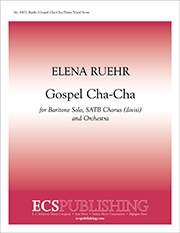 Elena Ruehr, Gospel Cha-Cha B solo, SATB, Orchestra Chorpartitur